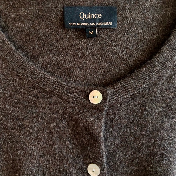 Quince 100% Mongolian Cashmere Cardigan – Truffle Brown (Size M) - Picture 5 of 15